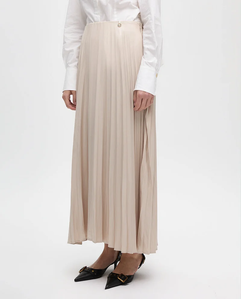 Lola Casademunt Waxed Effect Pleated Skirt